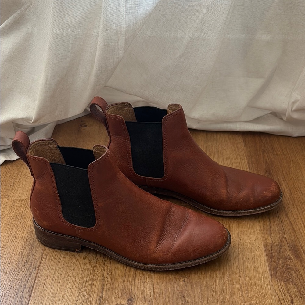 Madewell Brown Leather Chelsea Boots